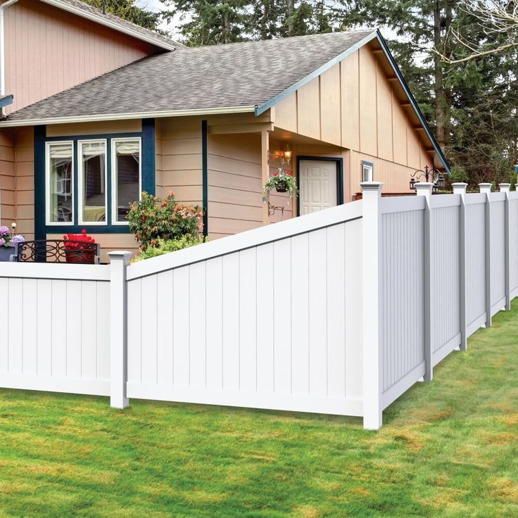 Freedom Bolton_Hampton 7-ft H x 5-in W White Privacy Vinyl Line Fence post _ 73014884